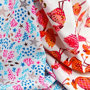 4- way elastic nylon spandex printed knitted fabric